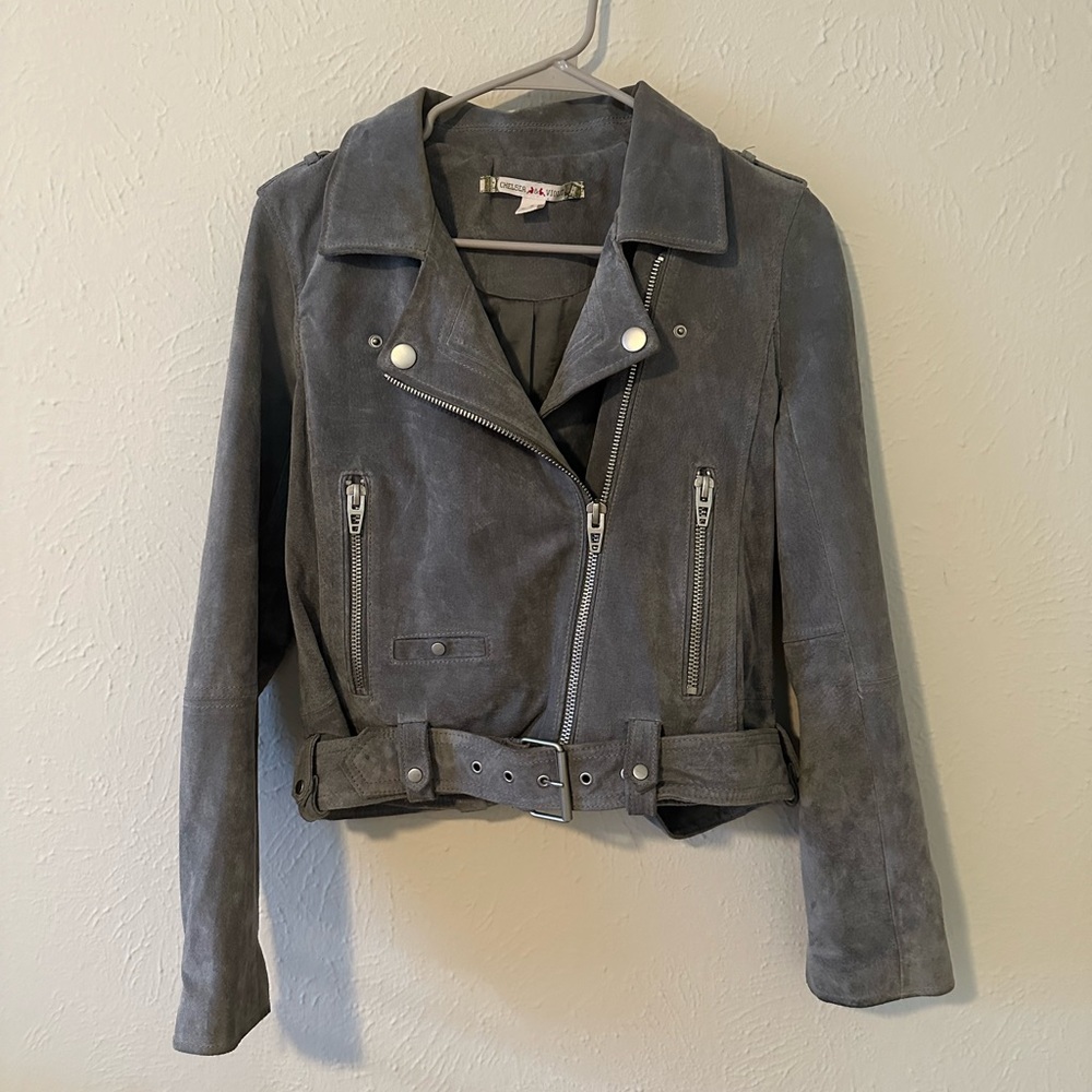 Chelsea And Violet suede biker jacket